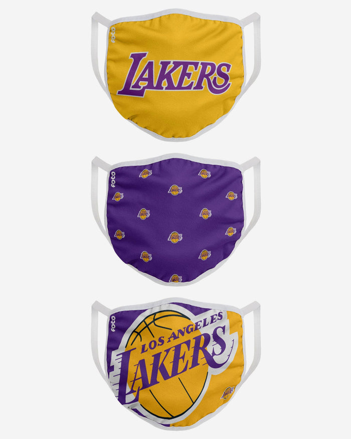 Los Angeles Lakers 3 Pack Face Cover FOCO - FOCO.com