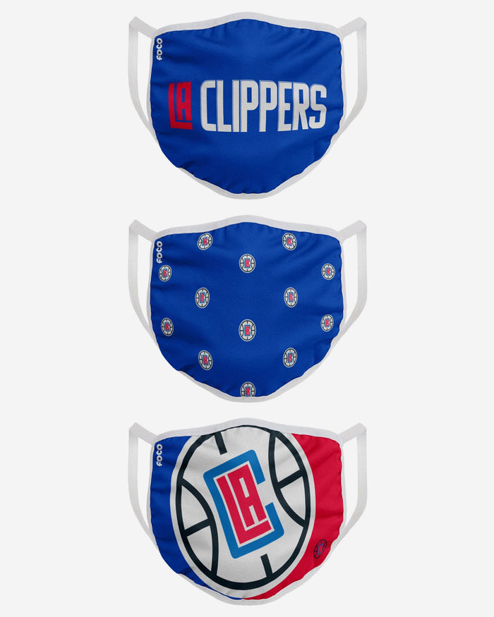 Los Angeles Clippers 3 Pack Face Cover FOCO - FOCO.com