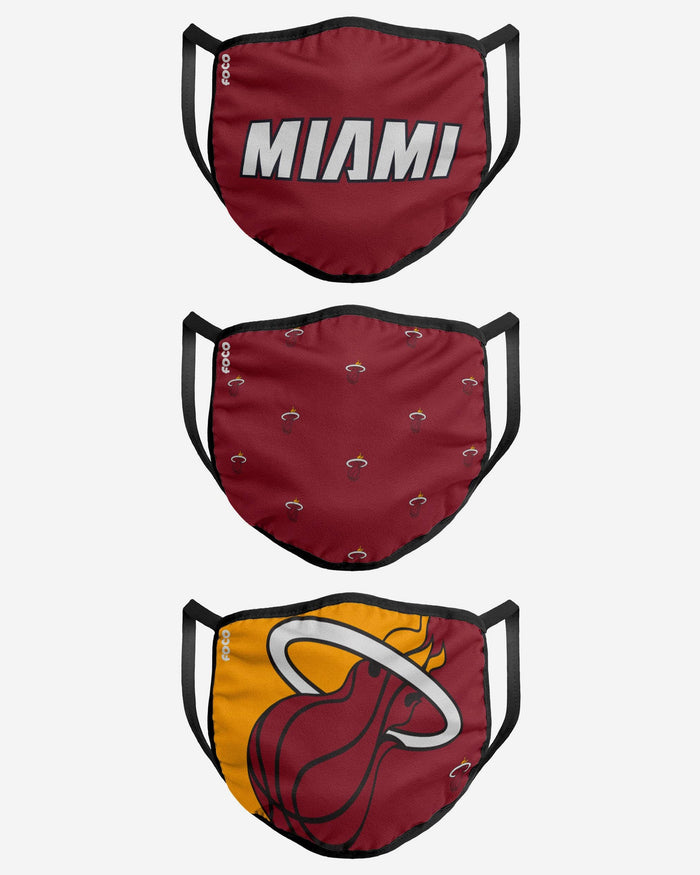 Miami Heat 3 Pack Face Cover FOCO - FOCO.com