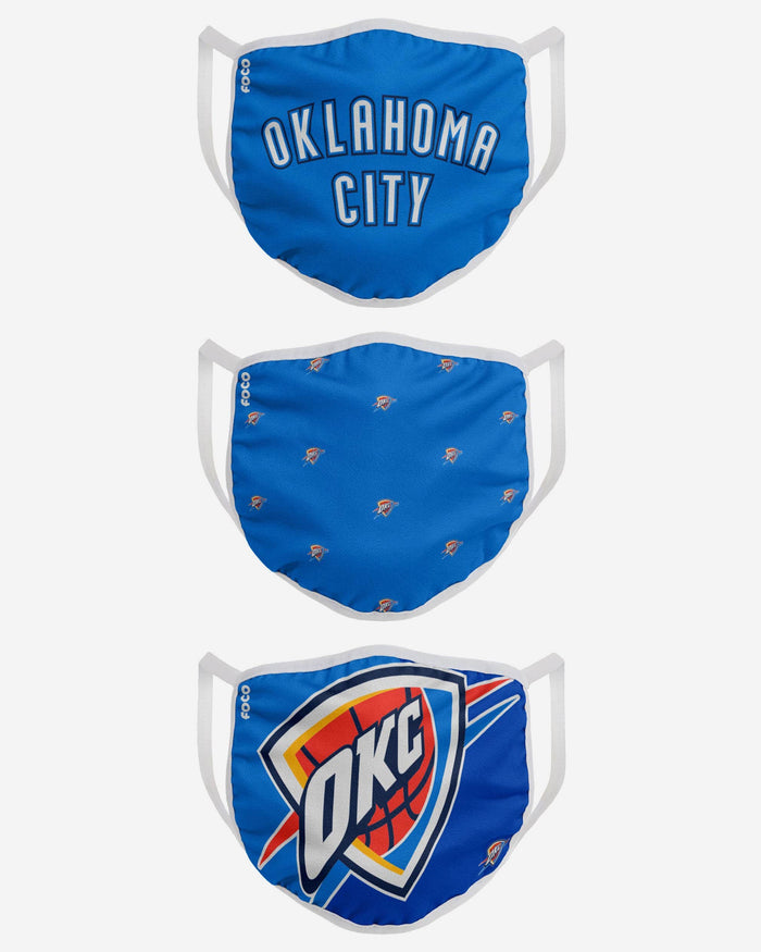 Oklahoma City Thunder 3 Pack Face Cover FOCO - FOCO.com