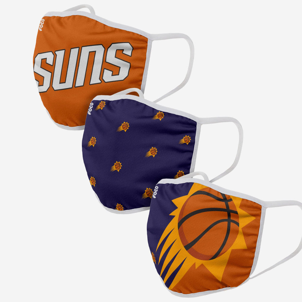 Phoenix Suns 3 Pack Face Cover FOCO Adult - FOCO.com