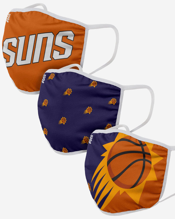Phoenix Suns 3 Pack Face Cover FOCO Adult - FOCO.com
