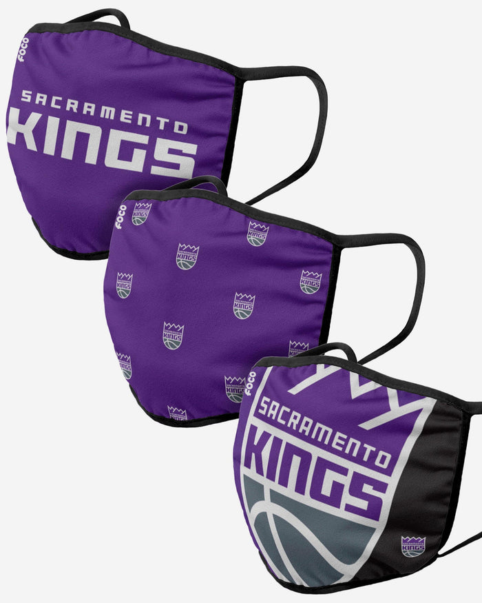 Sacramento Kings 3 Pack Face Cover FOCO Adult - FOCO.com