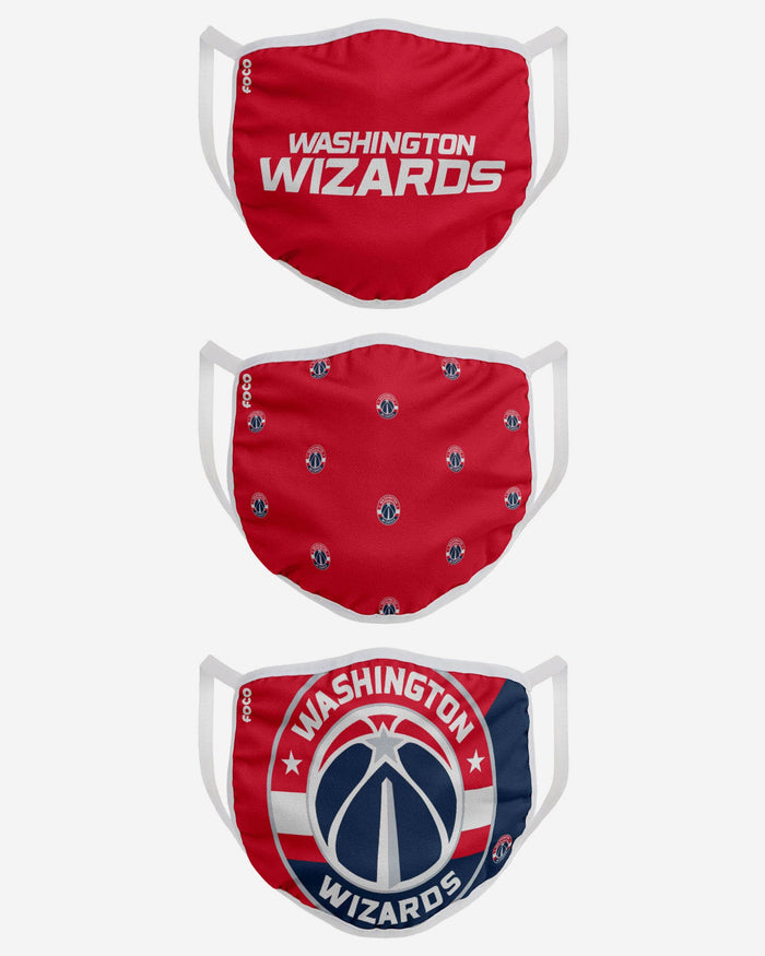 Washington Wizards 3 Pack Face Cover FOCO - FOCO.com