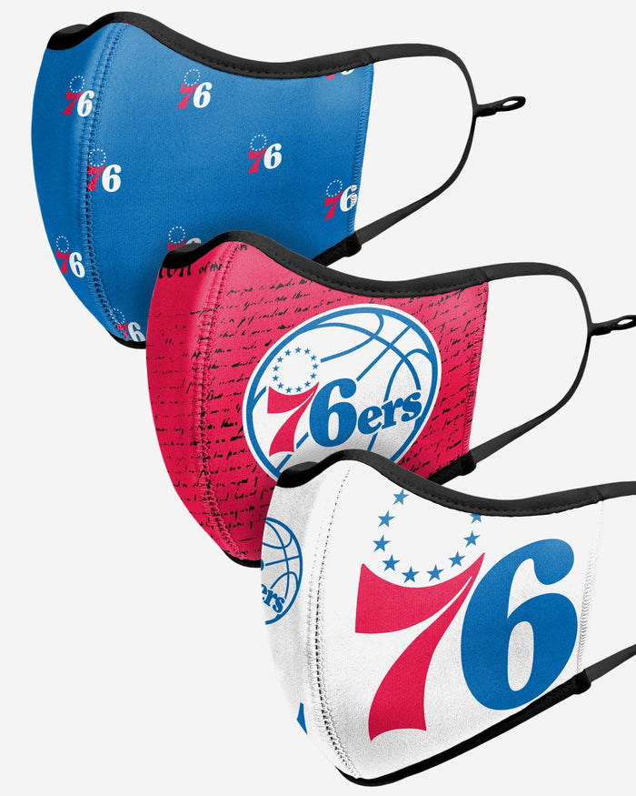 Philadelphia 76ers Thematic Sport 3 Pack Face Cover FOCO - FOCO.com