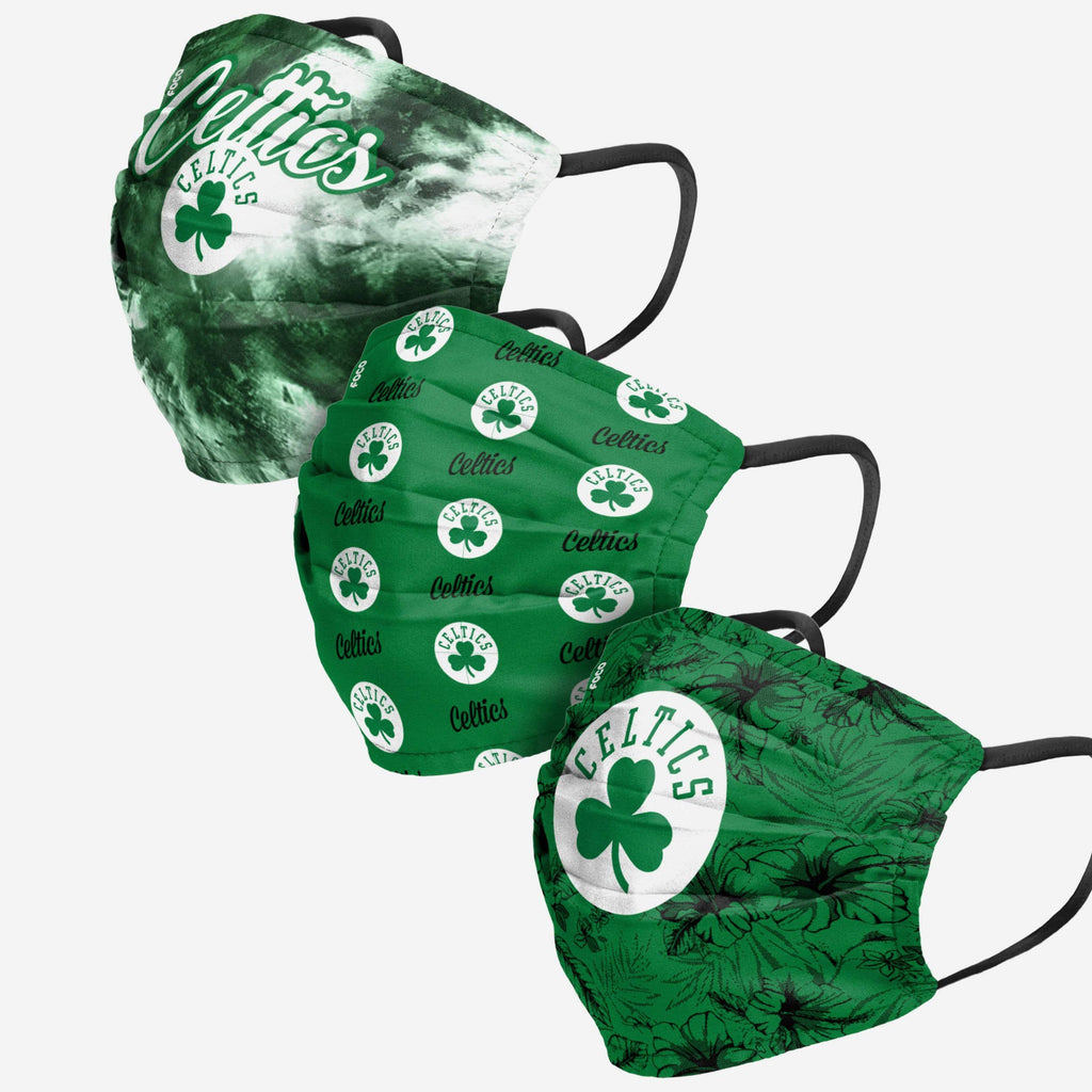 Boston Celtics Womens Matchday 3 Pack Face Cover FOCO - FOCO.com