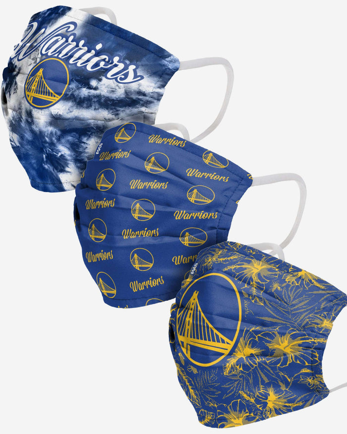 Golden State Warriors Womens Matchday 3 Pack Face Cover FOCO - FOCO.com