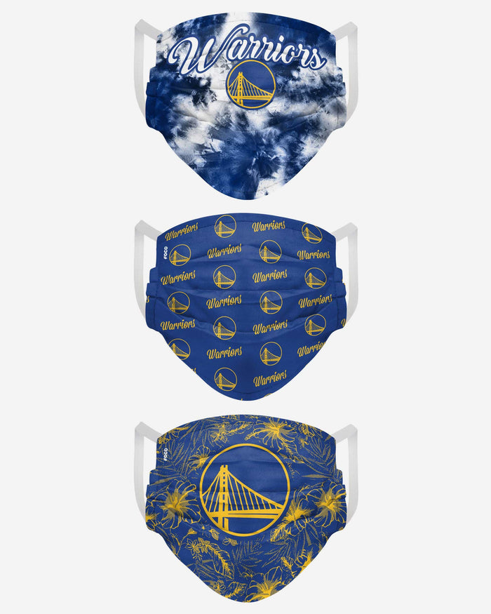 Golden State Warriors Womens Matchday 3 Pack Face Cover FOCO - FOCO.com