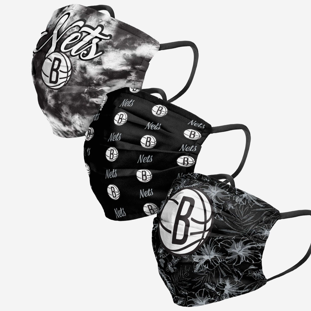 Brooklyn Nets Womens Matchday 3 Pack Face Cover FOCO - FOCO.com