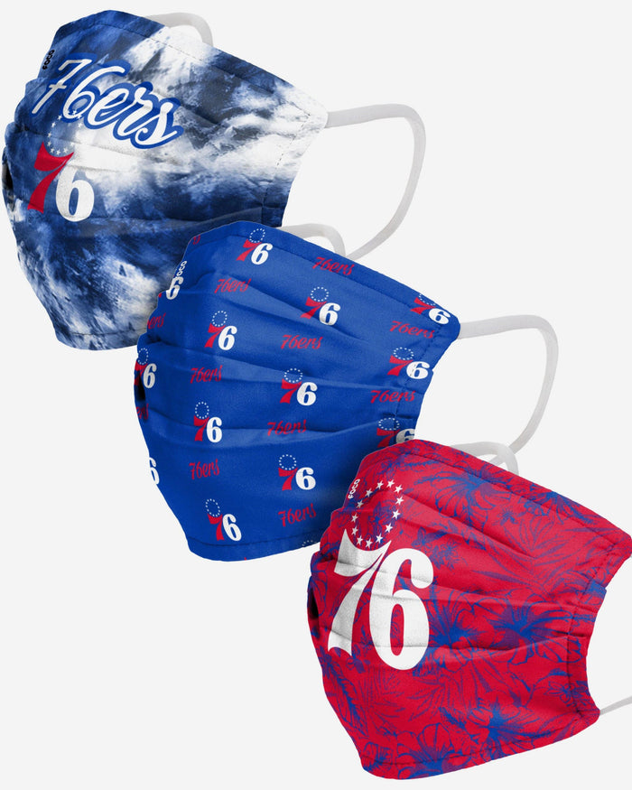 Philadelphia 76ers Womens Matchday 3 Pack Face Cover FOCO - FOCO.com