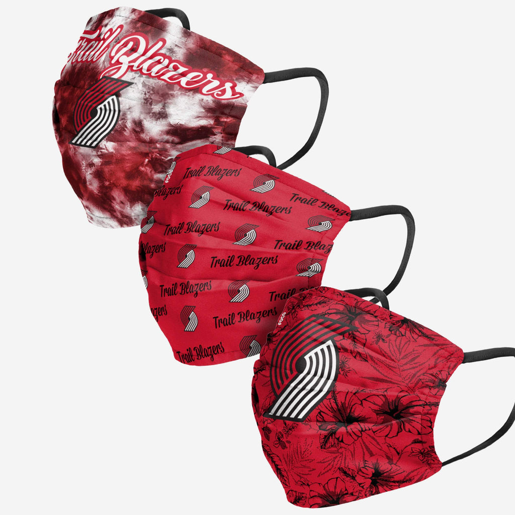 Portland Trail Blazers Womens Matchday 3 Pack Face Cover FOCO - FOCO.com