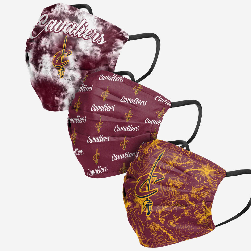 Cleveland Cavaliers Womens Matchday 3 Pack Face Cover FOCO - FOCO.com
