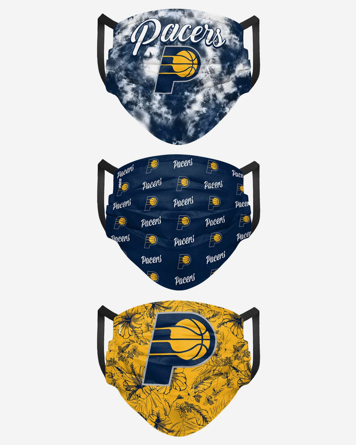 Indiana Pacers Womens Matchday 3 Pack Face Cover FOCO - FOCO.com