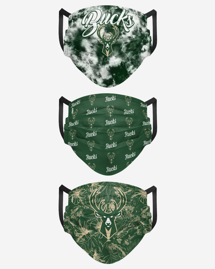 Milwaukee Bucks Womens Matchday 3 Pack Face Cover FOCO - FOCO.com