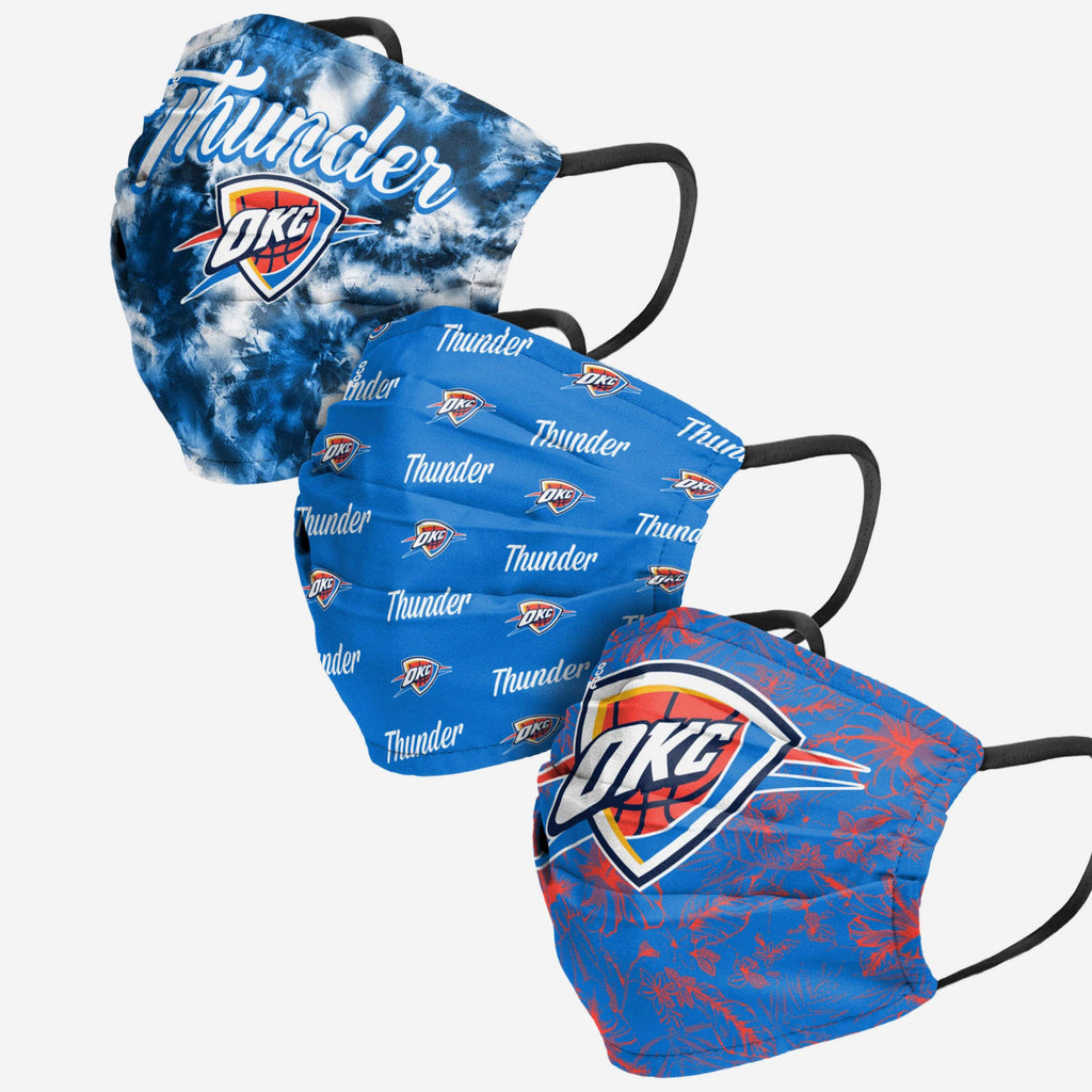 Oklahoma City Thunder Womens Matchday 3 Pack Face Cover FOCO - FOCO.com