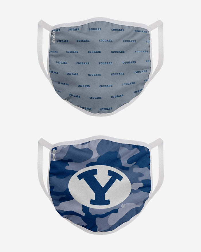 BYU Cougars Clutch 2 Pack Face Cover FOCO - FOCO.com