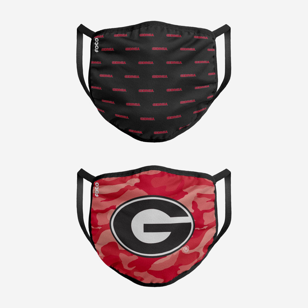 Georgia Bulldogs Clutch 2 Pack Face Cover FOCO - FOCO.com