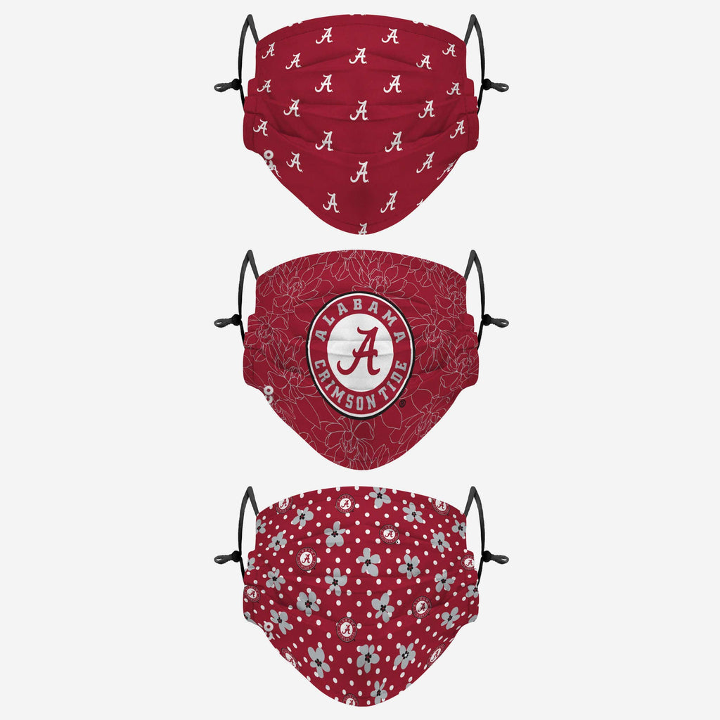 Alabama Crimson Tide Gameday Gardener 3 Pack Face Cover FOCO - FOCO.com