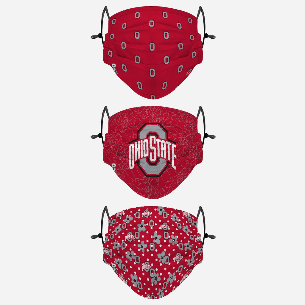 Ohio State Buckeyes Gameday Gardener 3 Pack Face Cover FOCO - FOCO.com