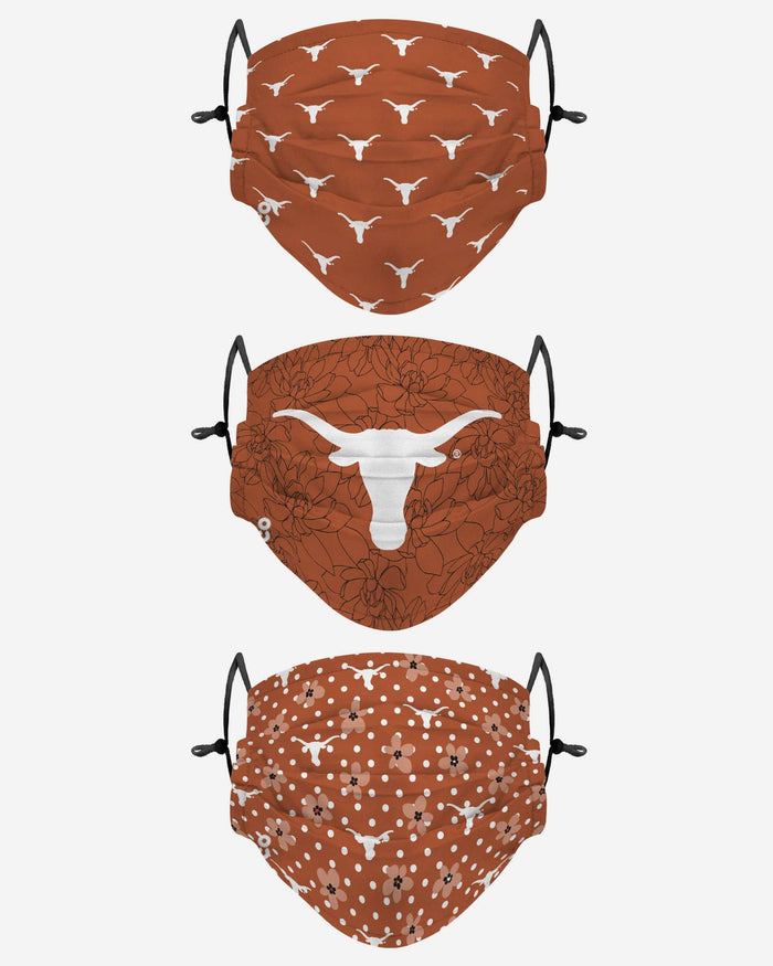 Texas Longhorns Gameday Gardener 3 Pack Face Cover FOCO - FOCO.com