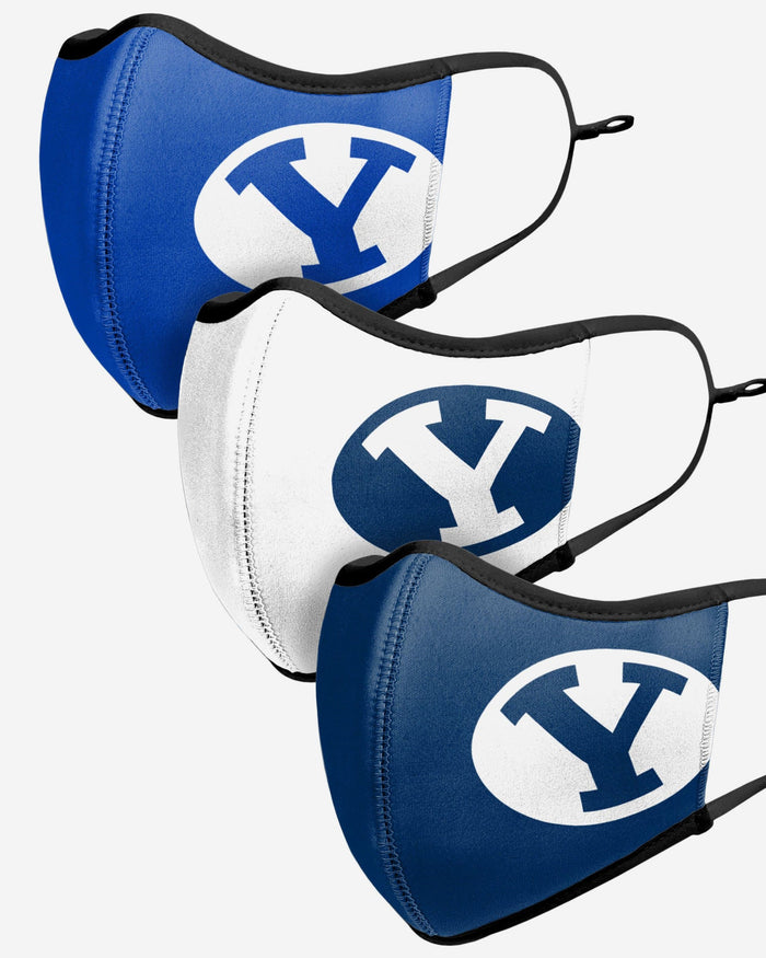 BYU Cougars Sport 3 Pack Face Cover FOCO - FOCO.com