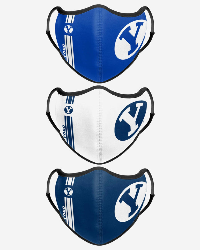 BYU Cougars Sport 3 Pack Face Cover FOCO - FOCO.com