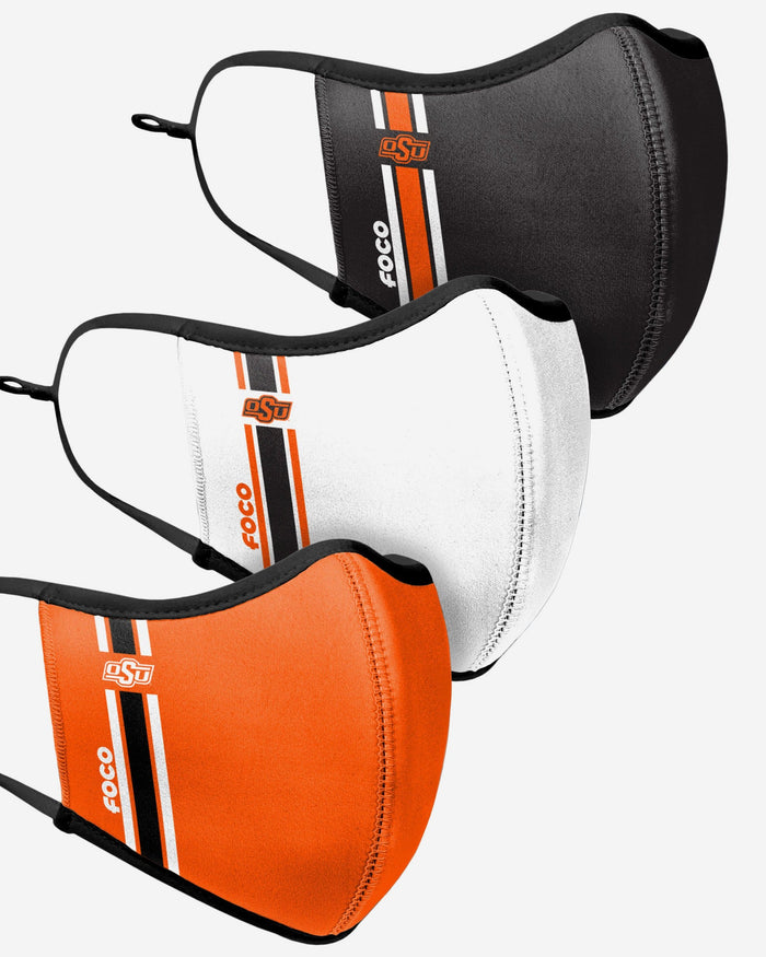 Oklahoma State Cowboys Sport 3 Pack Face Cover FOCO - FOCO.com