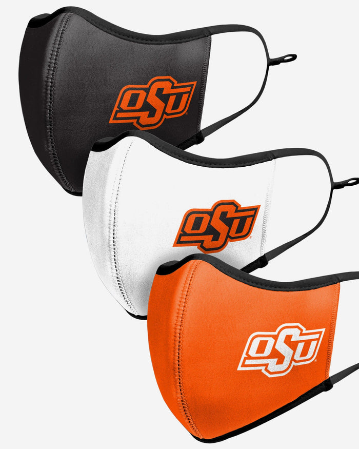 Oklahoma State Cowboys Sport 3 Pack Face Cover FOCO - FOCO.com