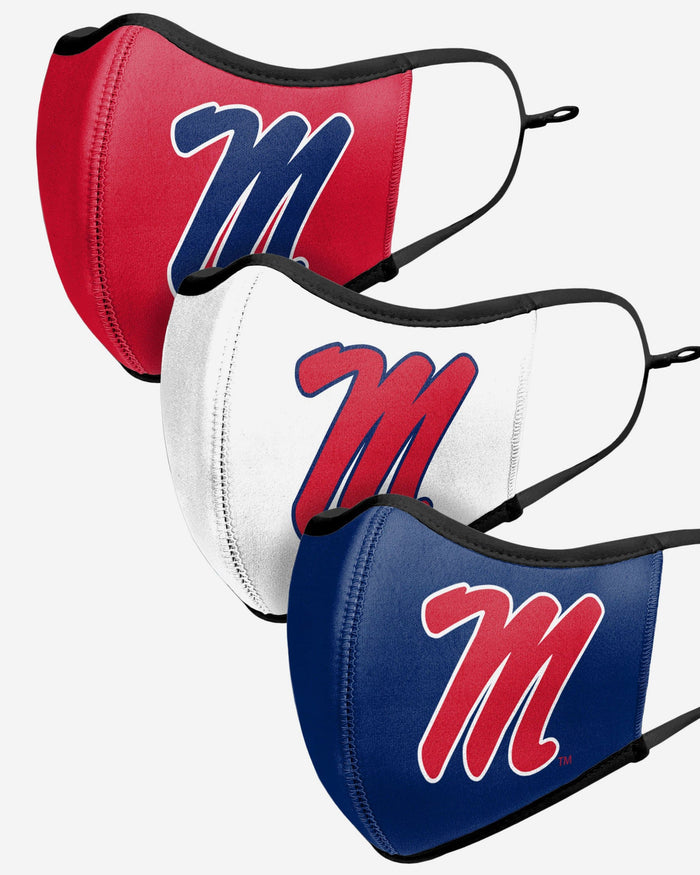 Ole Miss Rebels Sport 3 Pack Face Cover FOCO - FOCO.com