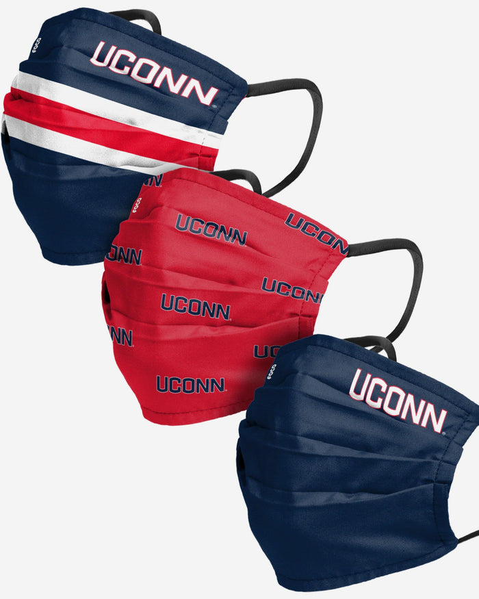UConn Huskies Matchday 3 Pack Face Cover FOCO - FOCO.com