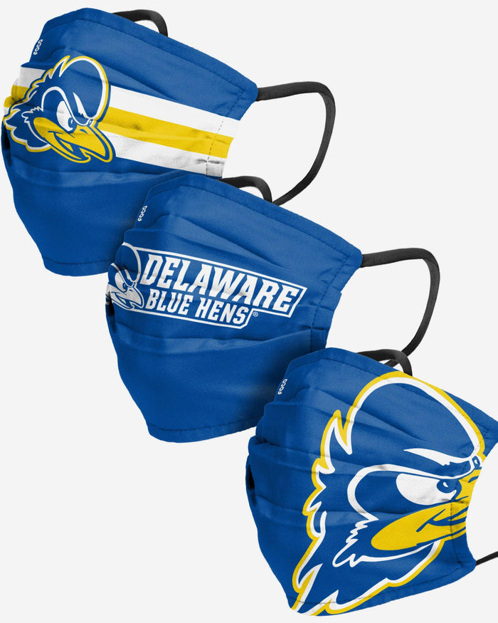 Delaware Fightin Blue Hens Matchday 3 Pack Face Cover FOCO - FOCO.com