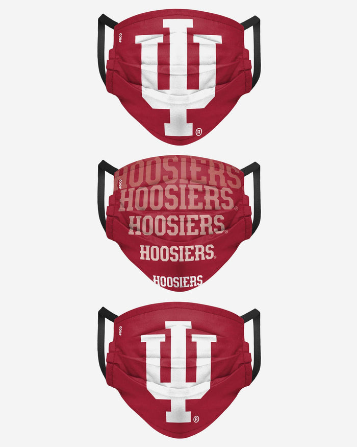 Indiana Hoosiers Matchday 3 Pack Face Cover FOCO - FOCO.com
