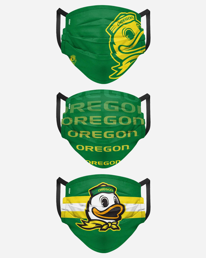 Oregon Ducks Matchday 3 Pack Face Cover FOCO - FOCO.com