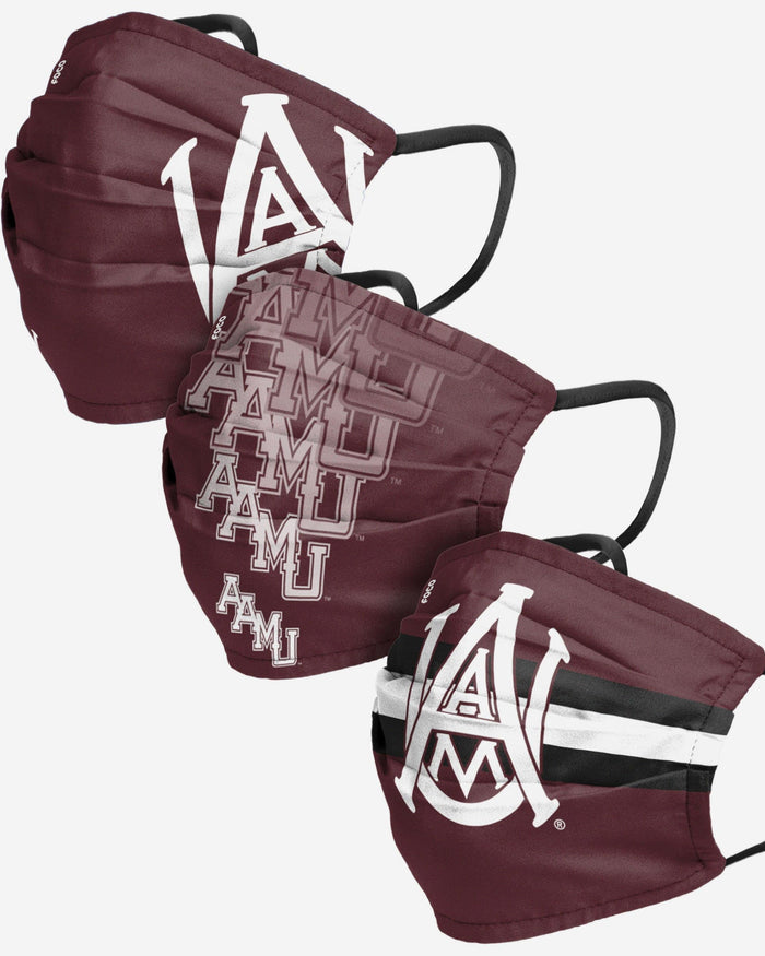 Alabama A&M Bulldogs Matchday 3 Pack Face Cover FOCO - FOCO.com