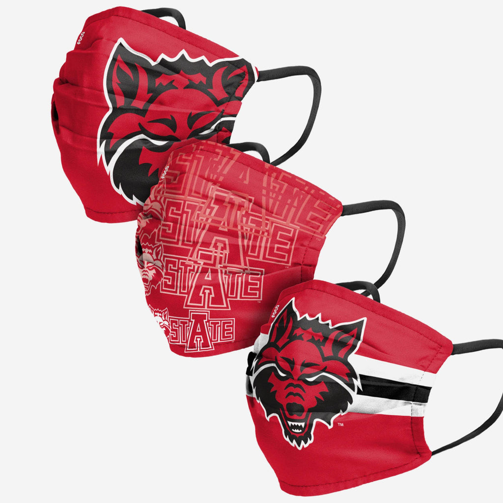 Arkansas State Red Wolves Matchday 3 Pack Face Cover FOCO - FOCO.com