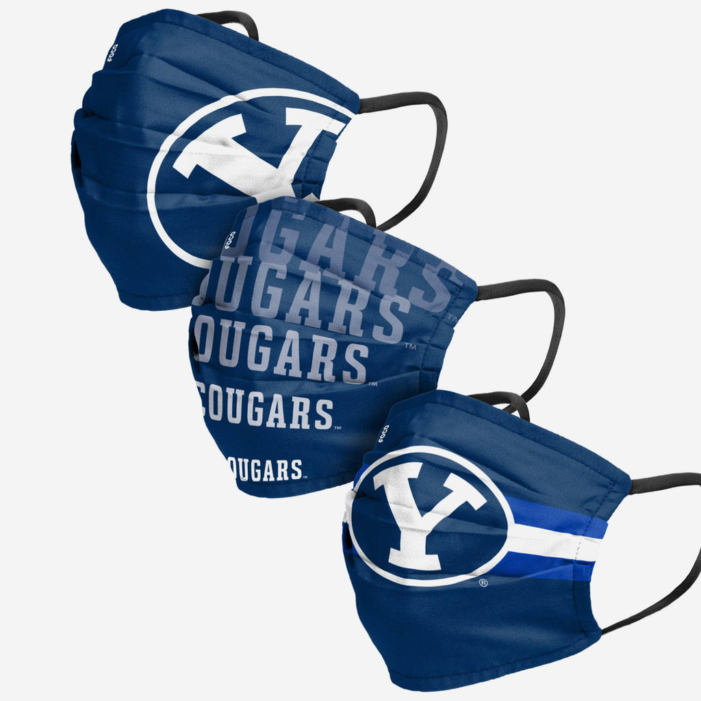 BYU Cougars Matchday 3 Pack Face Cover FOCO - FOCO.com