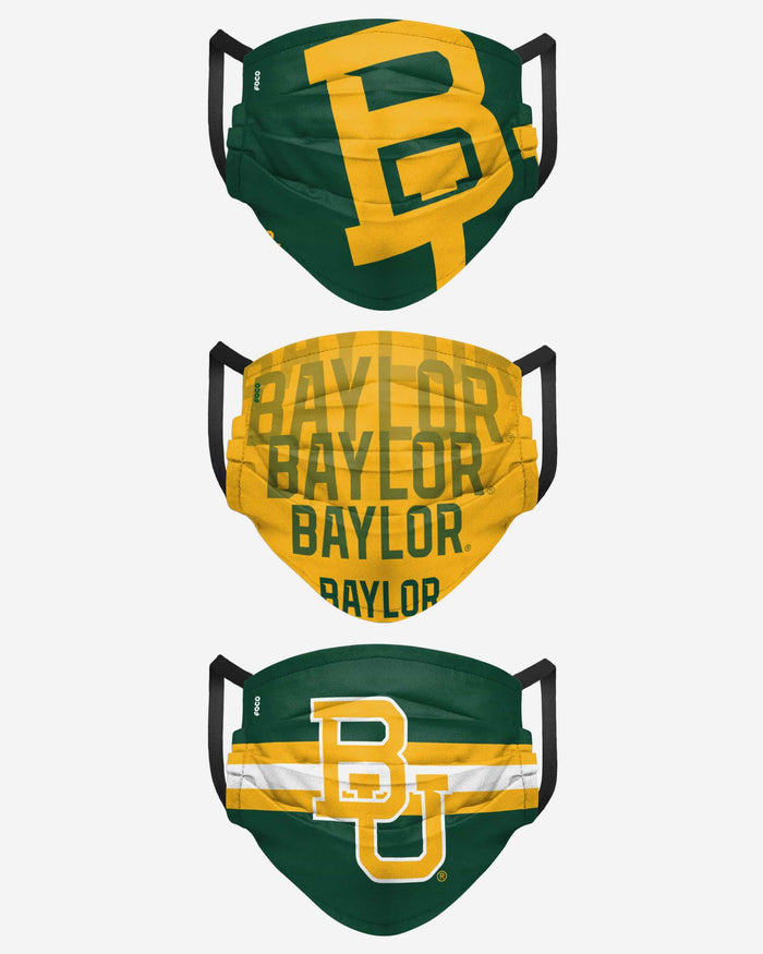Baylor Bears Matchday 3 Pack Face Cover FOCO - FOCO.com