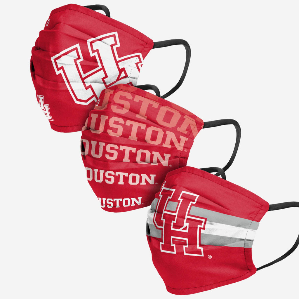 Houston Cougars Matchday 3 Pack Face Cover FOCO - FOCO.com