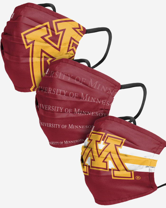 Minnesota Golden Gophers Matchday 3 Pack Face Cover FOCO - FOCO.com
