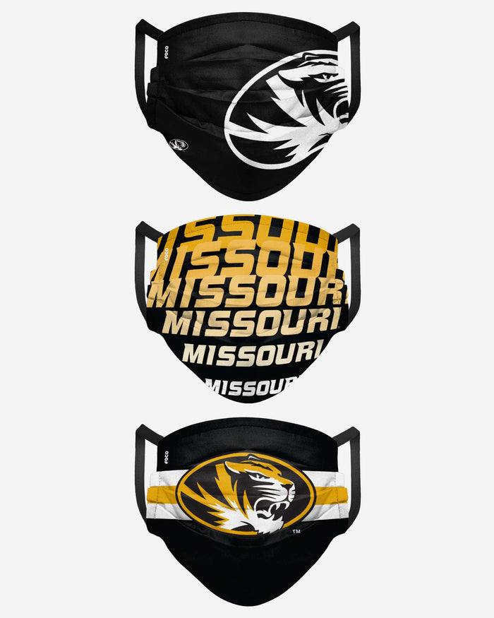 Missouri Tigers Matchday 3 Pack Face Cover FOCO - FOCO.com