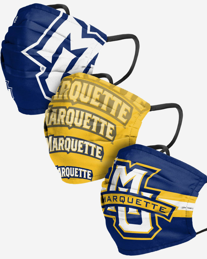 Marquette Golden Eagles Matchday 3 Pack Face Cover FOCO - FOCO.com