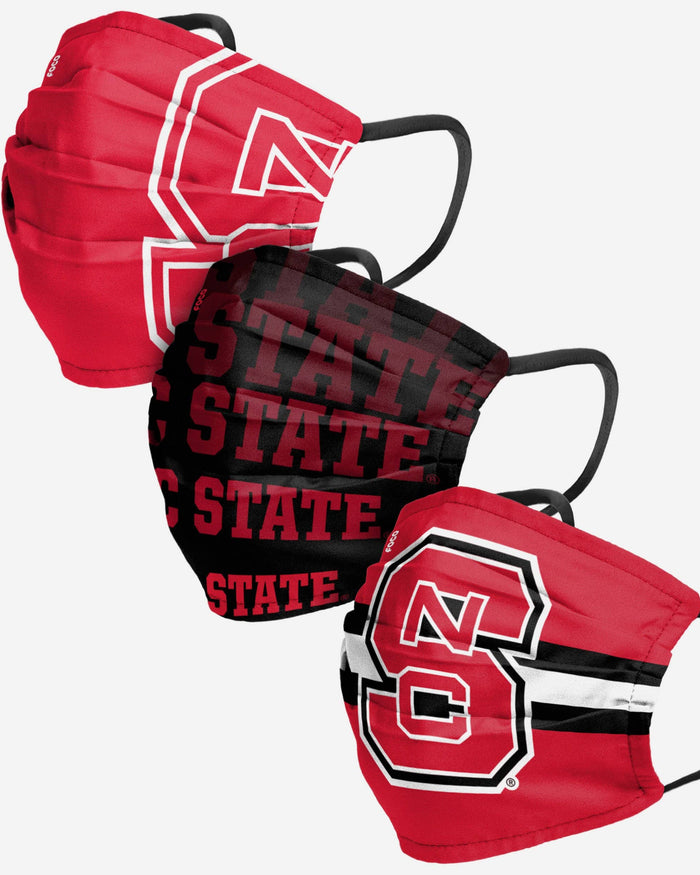 NC State Wolfpack Matchday 3 Pack Face Cover FOCO - FOCO.com