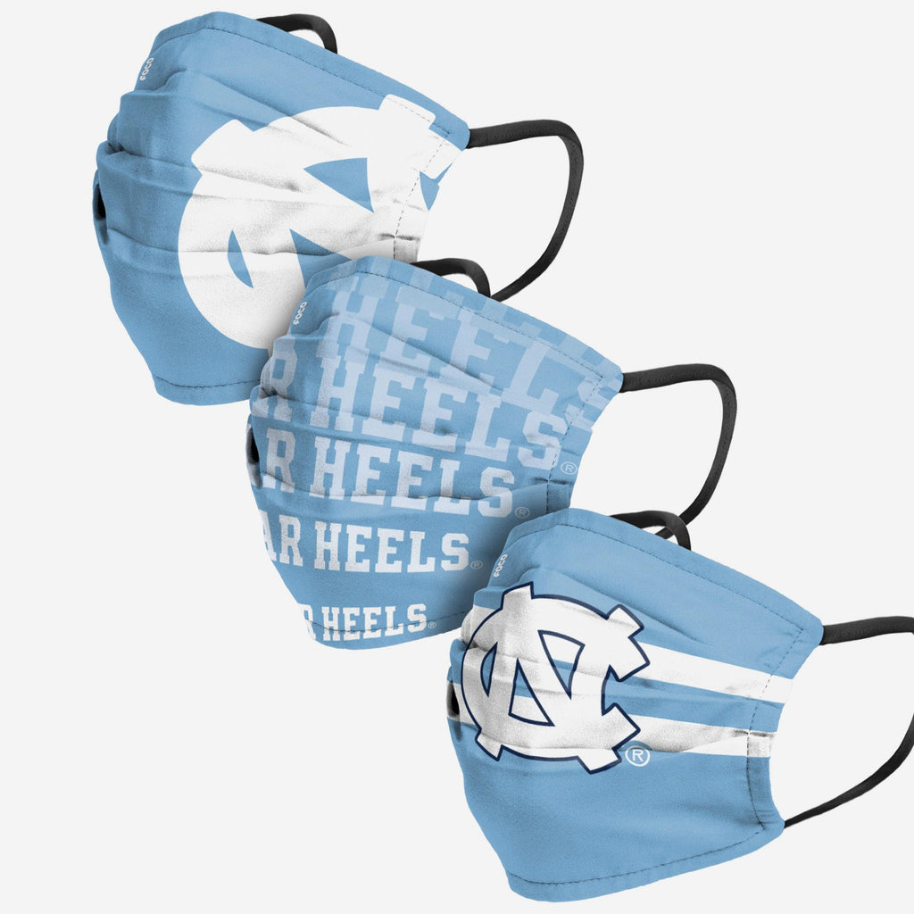 North Carolina Tar Heels Matchday 3 Pack Face Cover FOCO - FOCO.com