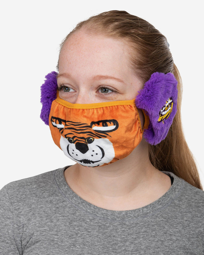 Mike The Tiger LSU Tigers Mascot Earmuff Face Cover FOCO - FOCO.com