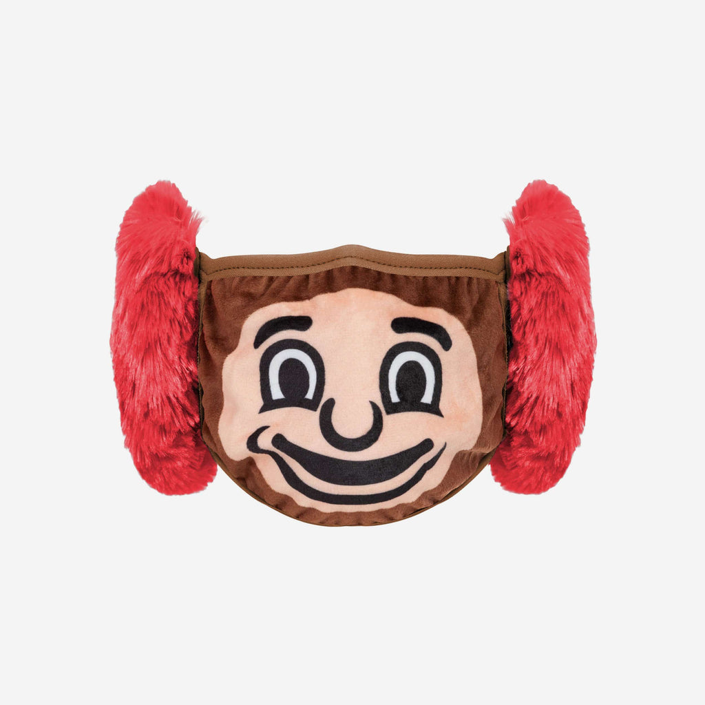 Brutus Buckeye Ohio State Buckeyes Mascot Earmuff Face Cover FOCO - FOCO.com