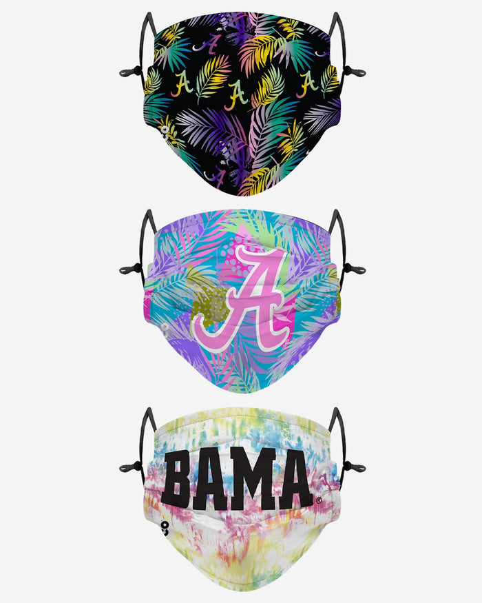 Alabama Crimson Tide Neon Floral 3 Pack Face Cover FOCO - FOCO.com