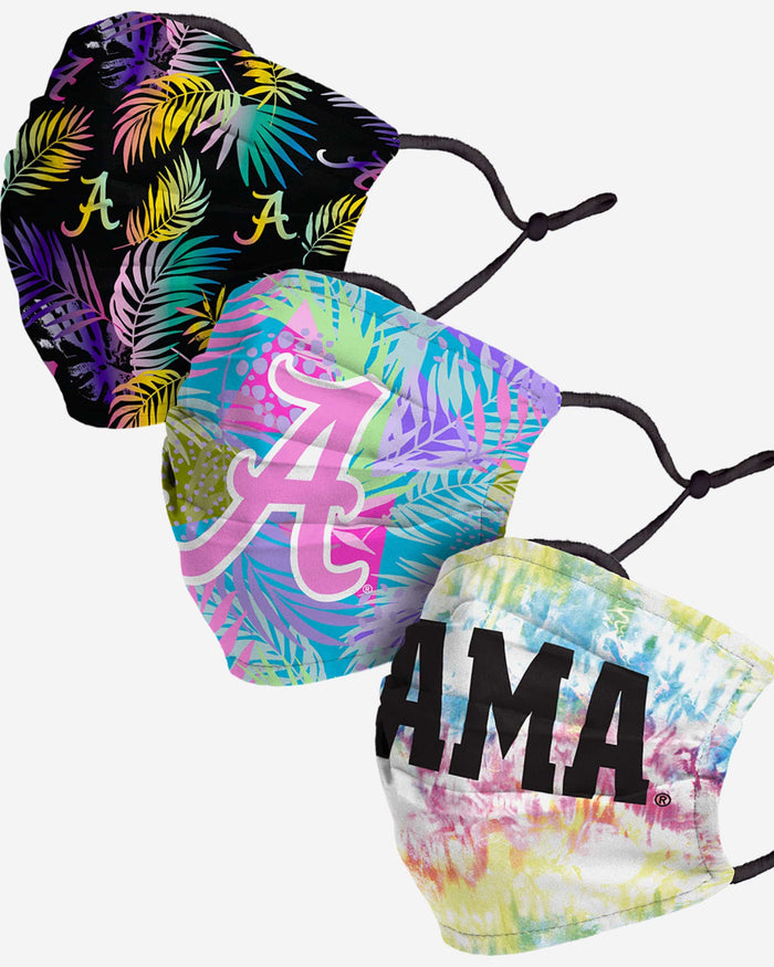 Alabama Crimson Tide Neon Floral 3 Pack Face Cover FOCO - FOCO.com