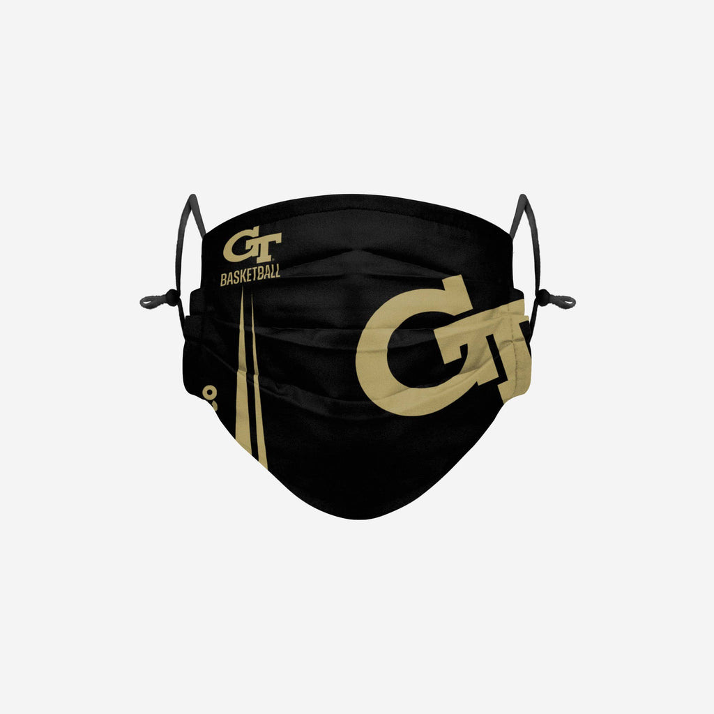 Georgia Tech Yellow Jackets On-Court Sideline Logo Adjustable Black Face Cover FOCO - FOCO.com
