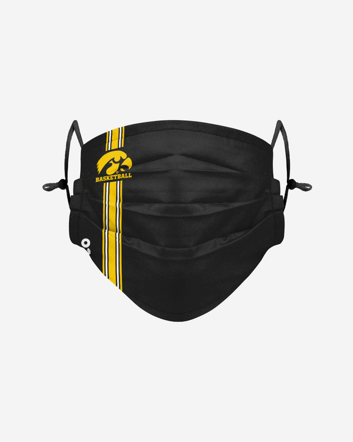 Iowa Hawkeyes On-Court Sideline Stripe Adjustable Face Cover FOCO - FOCO.com