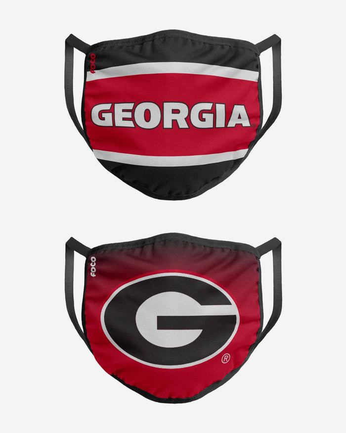 Georgia Bulldogs Printed 2 Pack Face Cover FOCO - FOCO.com